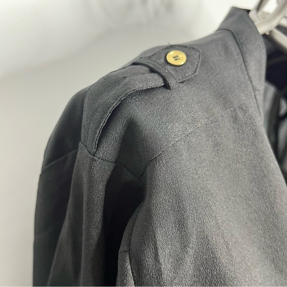 Calvin Klein Black& Gold Long Sleeve Button Down Blouse Size Large - Picture 9 of 13